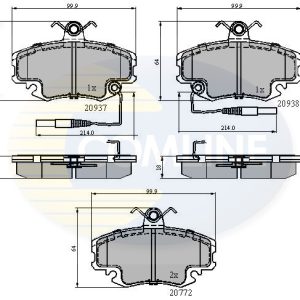Set placute frana COMLINE CBP1431 – PEOUGET | AutoRival