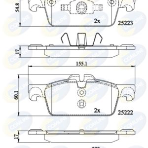 Set placute frana COMLINE CBP22195 – PEOUGET | AutoRival