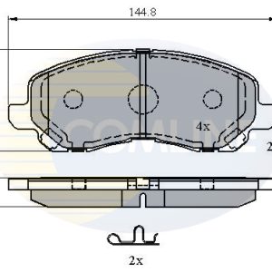 Set placute frana COMLINE CBP31256 – PEOUGET | AutoRival