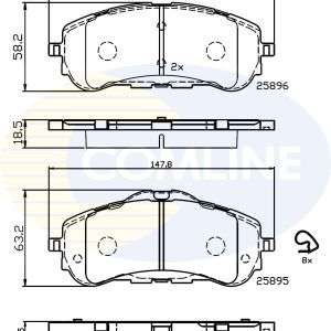 Set placute frana COMLINE CBP32232 – PEOUGET | AutoRival