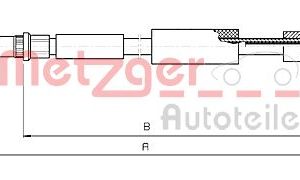 Cablu frana de parcare METZGER 10.4573