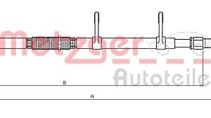 Cablu frana de parcare METZGER 10.4740