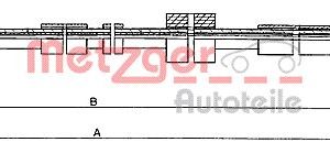 Cablu frana de parcare METZGER 10.6025