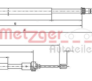 Cablu frana de parcare METZGER 10.6034