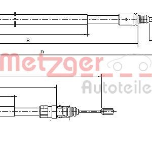 Cablu frana de parcare METZGER 10.6036