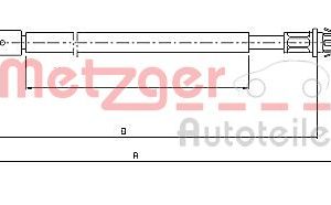 Cablu frana de parcare METZGER 10.6044