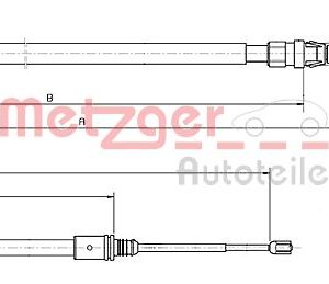 Cablu frana de parcare METZGER 10.6224