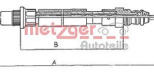 Cablu frana de parcare METZGER 11.606