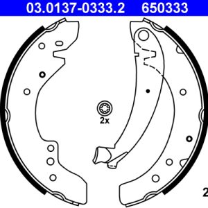 Set saboti frana ATE 03.0137-0333.2 – PEOUGET | AutoRival