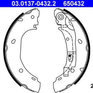 Set saboti frana ATE 03.0137-0432.2 – PEOUGET | AutoRival