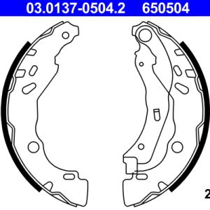 Set saboti frana ATE 03.0137-0504.2 – PEOUGET | AutoRival