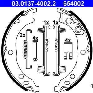 Set saboti frana frana de mana ATE 03.0137-4002.2 – PEOUGET | AutoRival