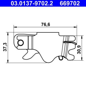 Set accesorii saboti frana parcare ATE 03.0137-9702.2 – PEOUGET | AutoRival