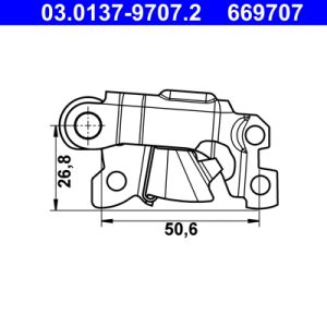 Set accesorii saboti frana parcare ATE 03.0137-9707.2 – PEOUGET | AutoRival