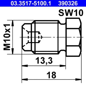 Surub de inchidere pompa centrala de frana ATE 03.3517-5100.1 – PEOUGET | AutoRival