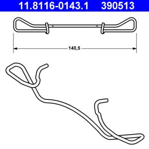 Arc etrier frana ATE 11.8116-0143.1 – PEOUGET | AutoRival