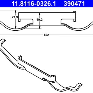 Arc etrier frana ATE 11.8116-0326.1 – PEOUGET | AutoRival