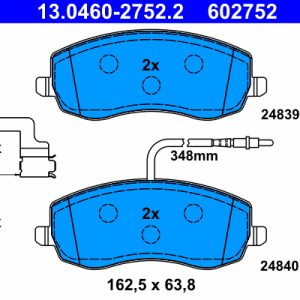 Set placute frana ATE 13.0460-2752.2 – PEOUGET | AutoRival
