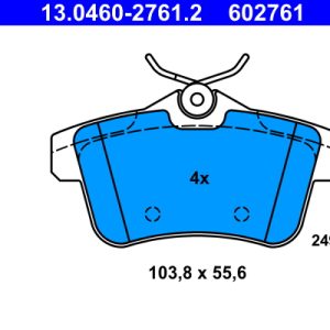Set placute frana ATE 13.0460-2761.2 – PEOUGET | AutoRival