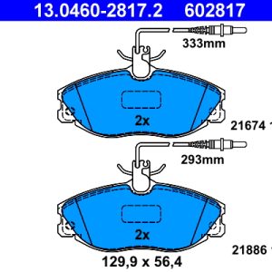 Set placute frana ATE 13.0460-2817.2 – PEOUGET | AutoRival