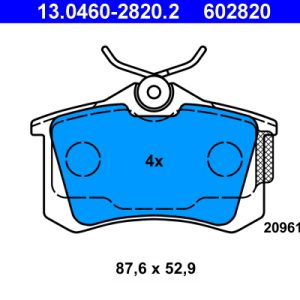 Set placute frana ATE 13.0460-2820.2 – PEOUGET | AutoRival