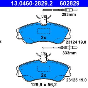 Set placute frana ATE 13.0460-2829.2 – PEOUGET | AutoRival