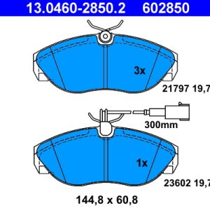 Set placute frana ATE 13.0460-2850.2 – PEOUGET | AutoRival