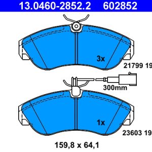 Set placute frana ATE 13.0460-2852.2 – PEOUGET | AutoRival