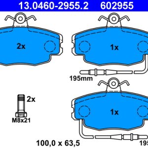 Set placute frana ATE 13.0460-2955.2 – PEOUGET | AutoRival