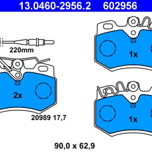 Set placute frana ATE 13.0460-2956.2 – PEOUGET | AutoRival