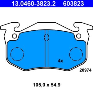 Set placute frana ATE 13.0460-3823.2 – PEOUGET | AutoRival