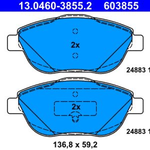 Set placute frana ATE 13.0460-3855.2 – PEOUGET | AutoRival