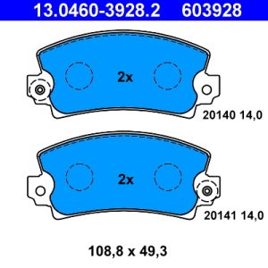 Set placute frana ATE 13.0460-3928.2 – PEOUGET | AutoRival