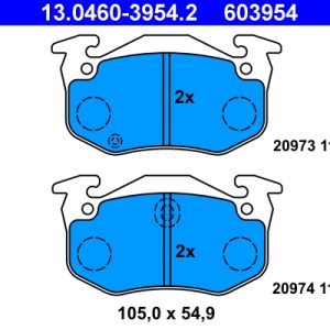 Set placute frana ATE 13.0460-3954.2 – PEOUGET | AutoRival