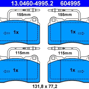 Set placute frana ATE 13.0460-4995.2 – PEOUGET | AutoRival