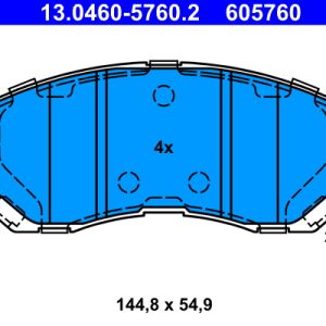 Set placute frana ATE 13.0460-5760.2 – PEOUGET | AutoRival