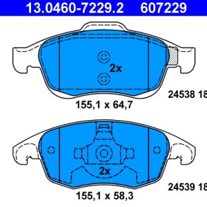 Set placute frana ATE 13.0460-7229.2 – PEOUGET | AutoRival