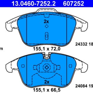 Set placute frana ATE 13.0460-7252.2 – PEOUGET | AutoRival