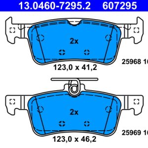 Set placute frana ATE 13.0460-7295.2 – PEOUGET | AutoRival