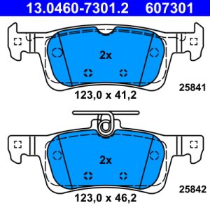 Set placute frana ATE 13.0460-7301.2 – PEOUGET | AutoRival