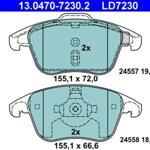 Set placute frana ATE 13.0470-7230.2 – PEOUGET | AutoRival