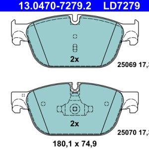 Set placute frana ATE 13.0470-7279.2 – PEOUGET | AutoRival