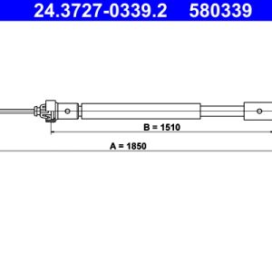Cablu frana de parcare ATE 24.3727-0339.2 – PEOUGET | AutoRival