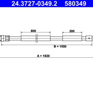 Cablu frana de parcare ATE 24.3727-0349.2 – PEOUGET | AutoRival