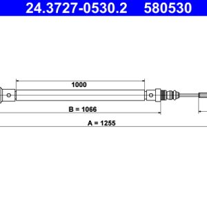 Cablu frana de parcare ATE 24.3727-0530.2 – PEOUGET | AutoRival