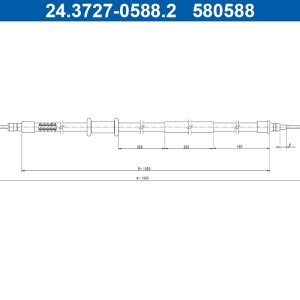 Cablu frana de parcare ATE 24.3727-0588.2 – PEOUGET | AutoRival
