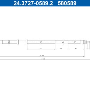 Cablu frana de parcare ATE 24.3727-0589.2 – PEOUGET | AutoRival