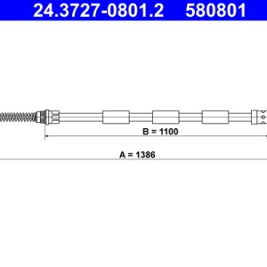Cablu frana de parcare ATE 24.3727-0801.2 – PEOUGET | AutoRival