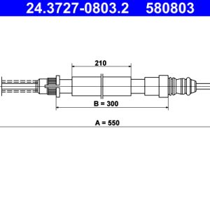 Cablu frana de parcare ATE 24.3727-0803.2 – PEOUGET | AutoRival