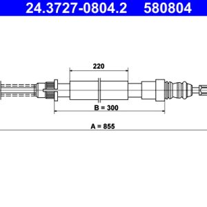 Cablu frana de parcare ATE 24.3727-0804.2 – PEOUGET | AutoRival